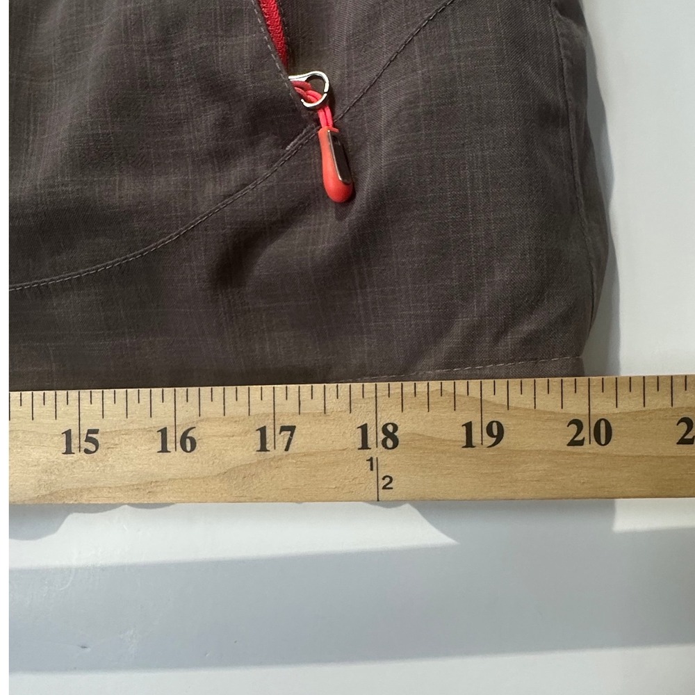 The North Face Womens Gray Pink Hooded Shell Jacket Medium Full Zip A7CP F14 - Picture 15 of 16